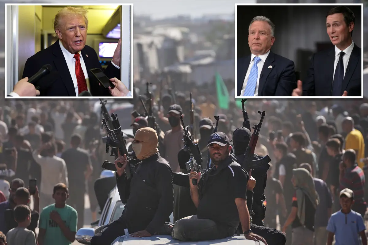 Kushner and Witkoff discuss the Trump administration's strategy to weaken Hamas as the peace deal struggles.