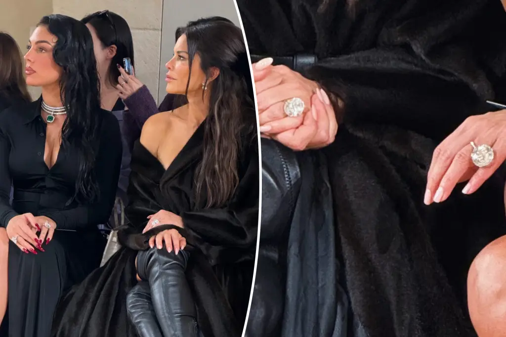 Lauren Sánchez and Georgina Rodríguez showcased their expensive rings at the Balenciaga fashion show