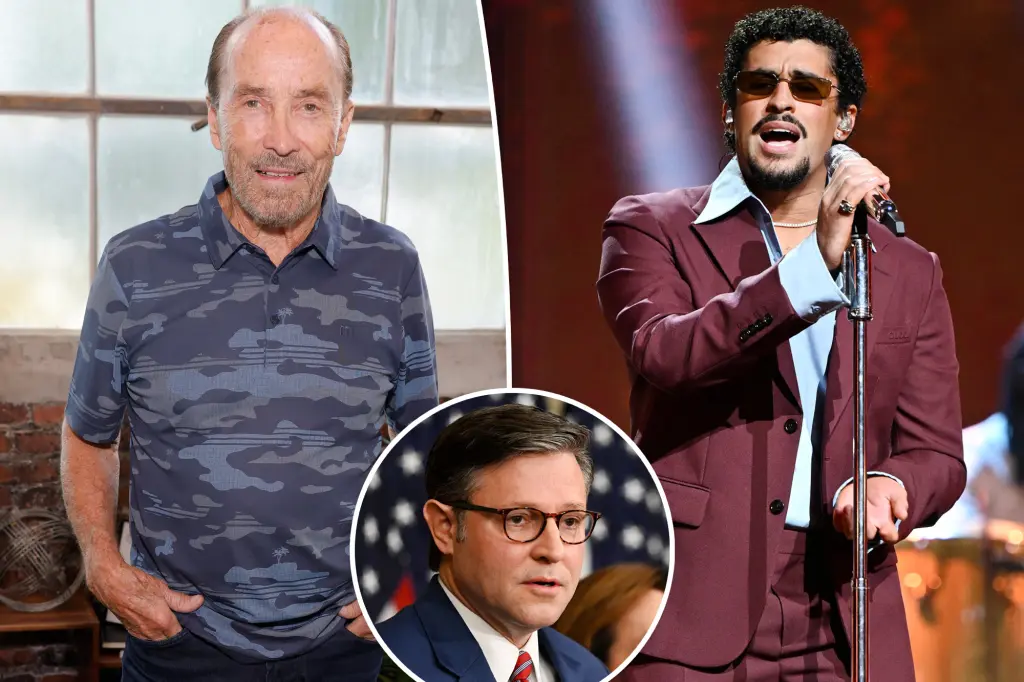 Lee Greenwood responds to Mike Johnson's proposal for him to take Bad Bunny's place in the Super Bowl.