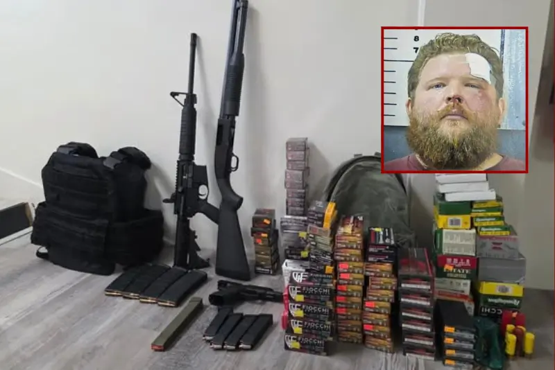 Man taken into custody with bullets and protective gear following threats to several synagogues in Alabama and elsewhere.