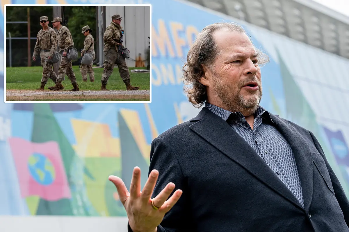 Marc Benioff of Salesforce expresses regret for suggesting Trump send the National Guard to San Francisco.