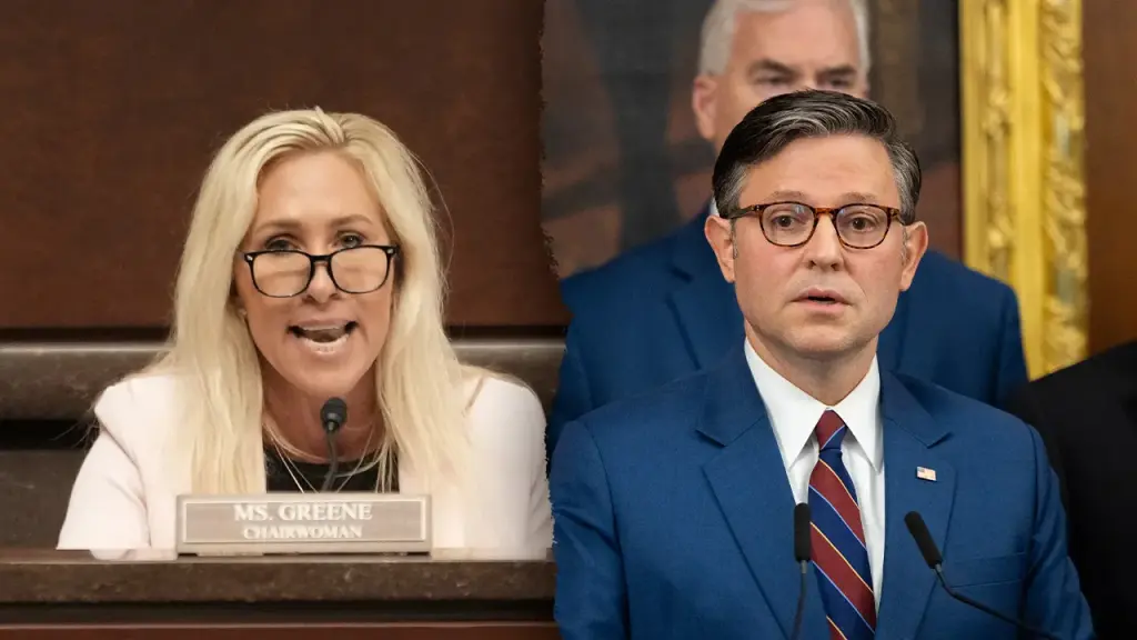 Marjorie Taylor Greene challenges Mike Johnson about the GOP's shutdown strategy