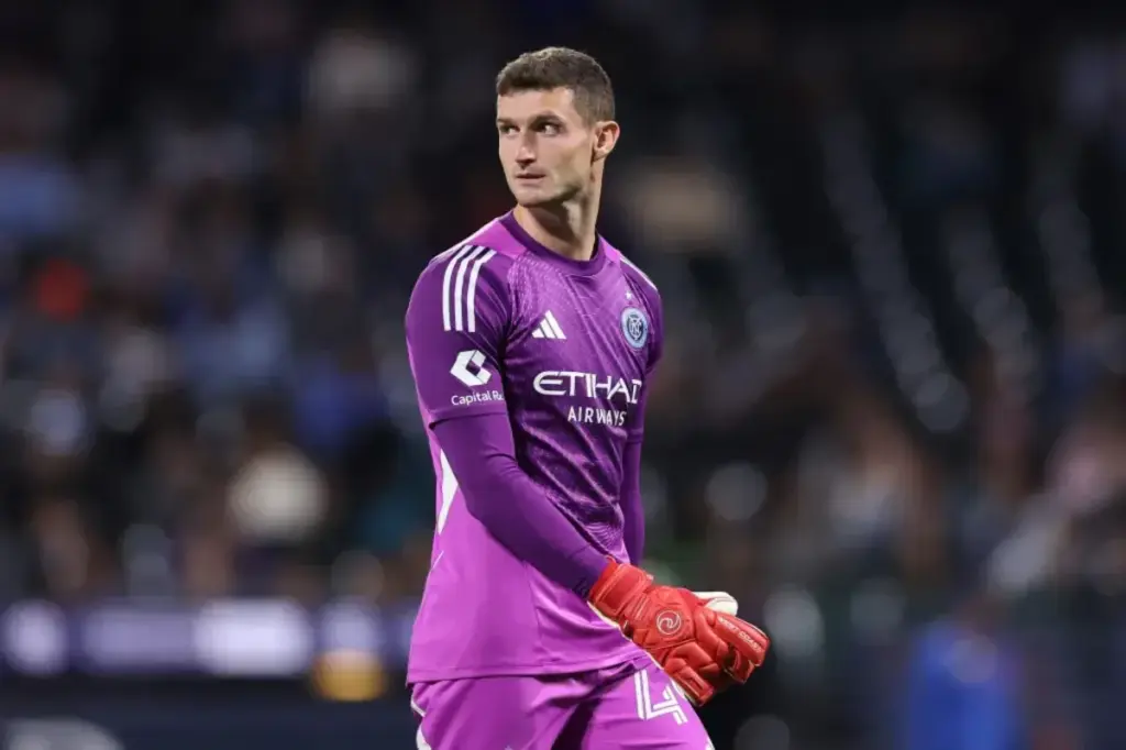 Matt Freese, the goalkeeper for NYCFC, selected as a finalist for an MLS award