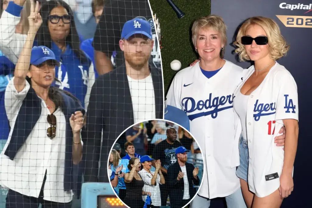 Meghan Markle and Prince Harry attend Game 4 of the World Series