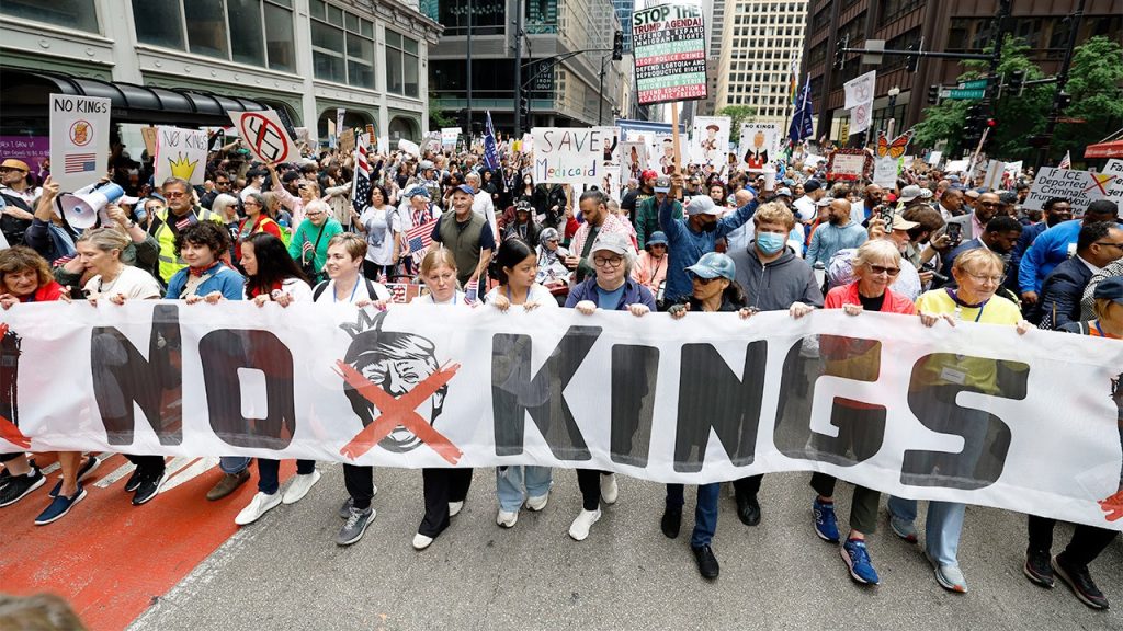 Nationwide protesters hold 'No Kings' rallies during government shutdown