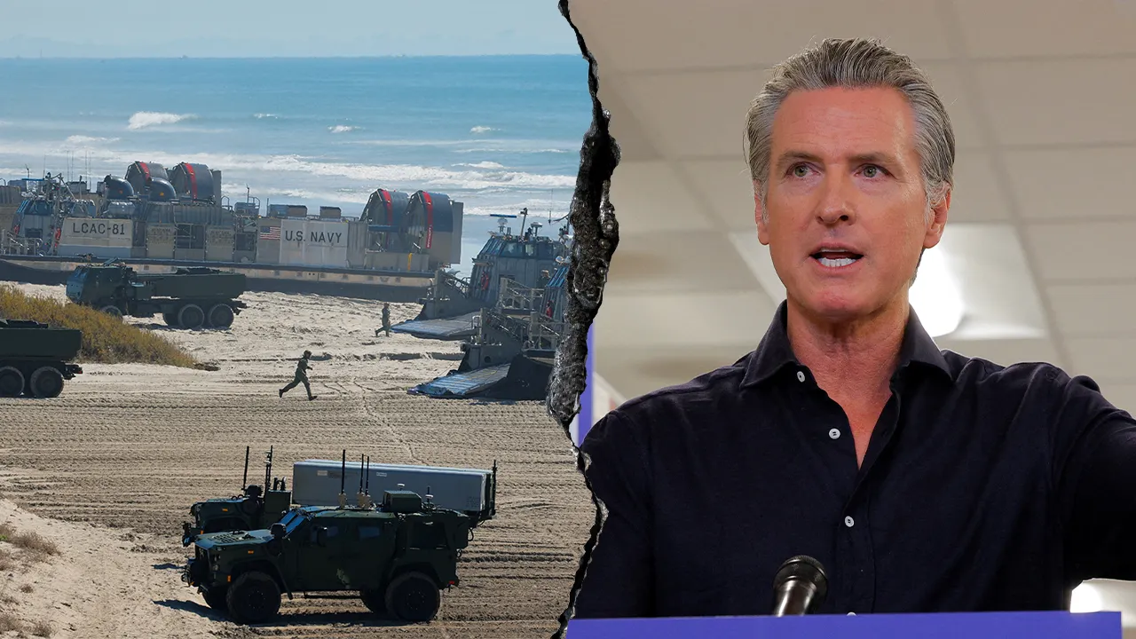 Newsom disputes with the White House about the highway shutdown for Marine Corps festivities