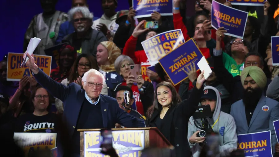 Ocasio-Cortez and Sanders criticize Trump at Mamdani rally