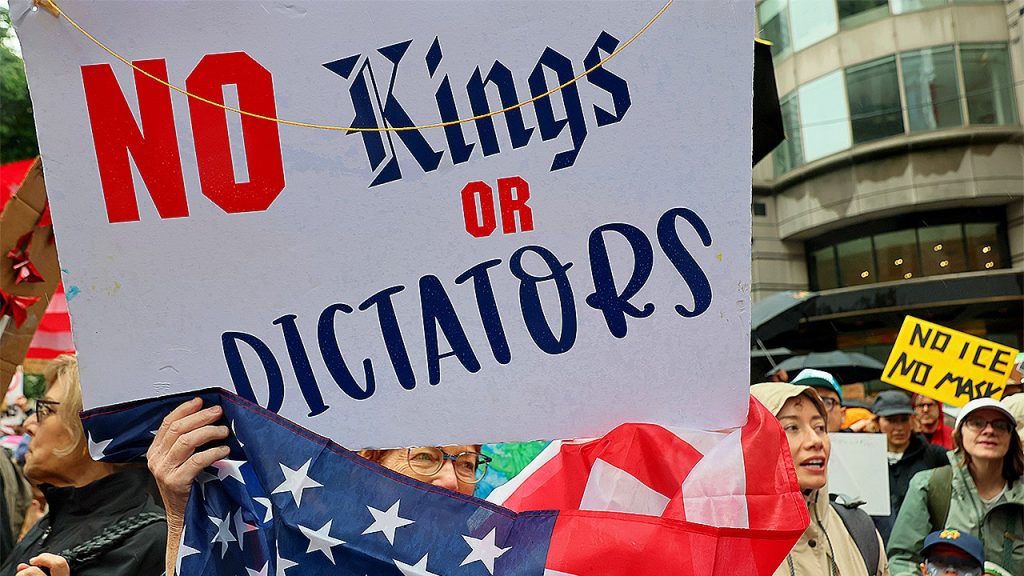 Opponents of Israel join Saturday's 'No Kings' protests across the country