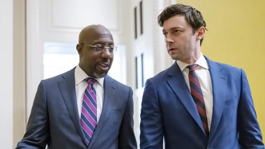 Ossoff and Warnock part ways with Democrats over legislation to compensate essential workers during the shutdown