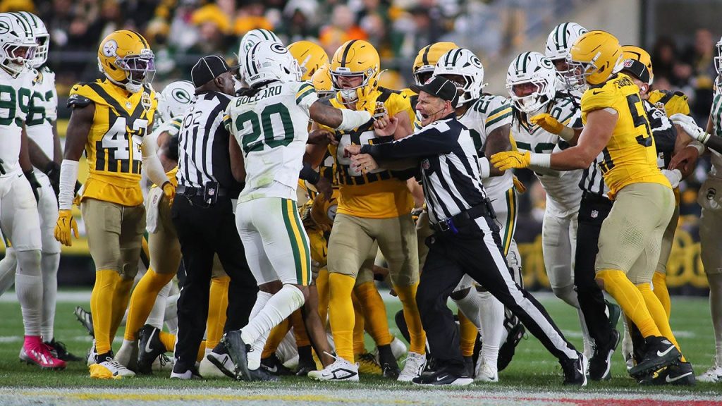 Packers-Steelers fight concludes with referees getting knocked down