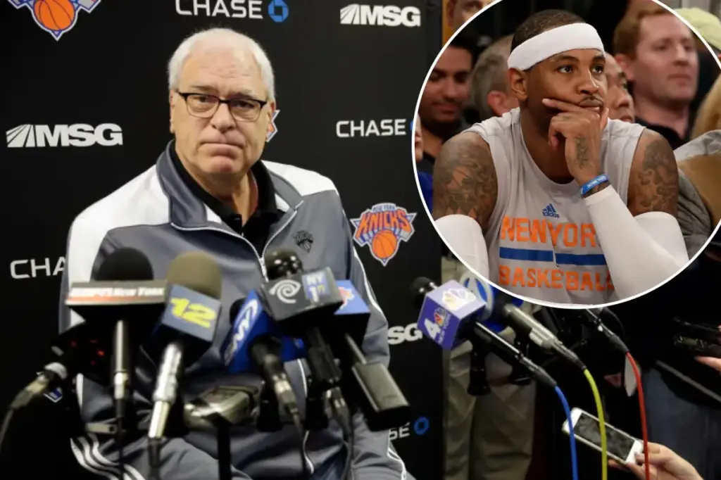 Phil Jackson attributes the Carmelo Anthony situation to his unsuccessful time with the Knicks.