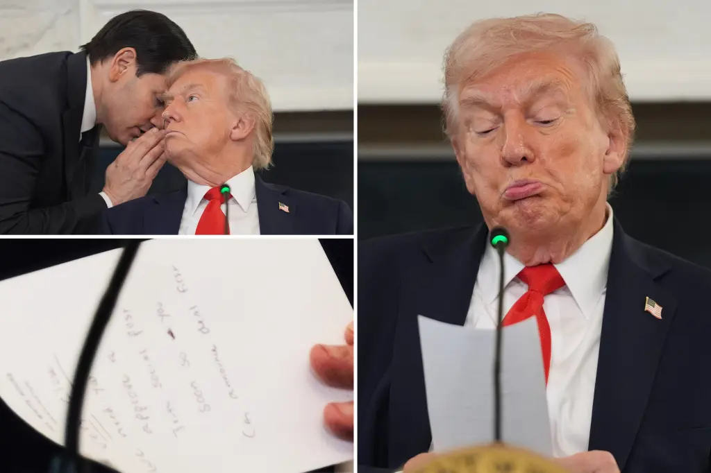 Photos reveal Rubio's urgent message to Trump prior to Mideast peace deal announcement