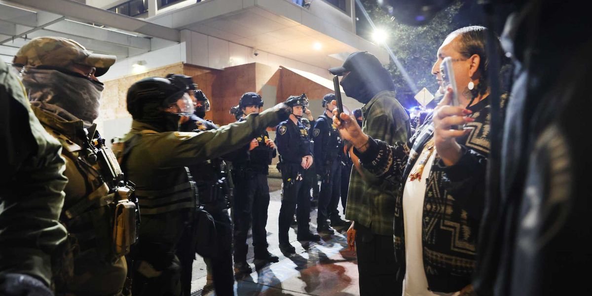 Poster shared on an Antifa-related site seems to urge laser strikes on police helicopters in Portland