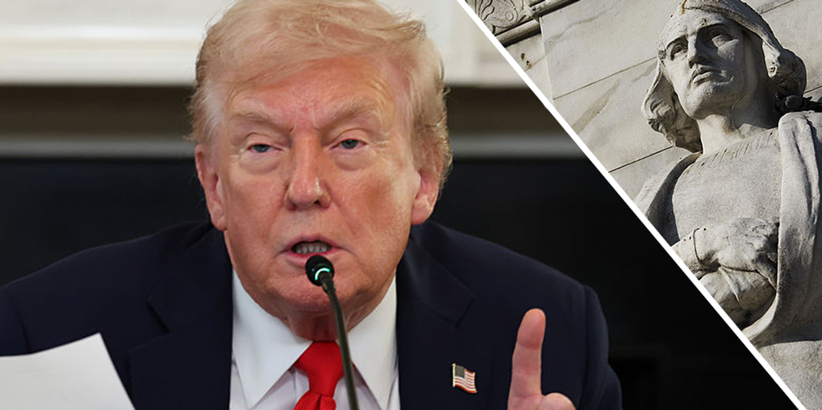 Press pool surprises Trump with response to Columbus Day announcement