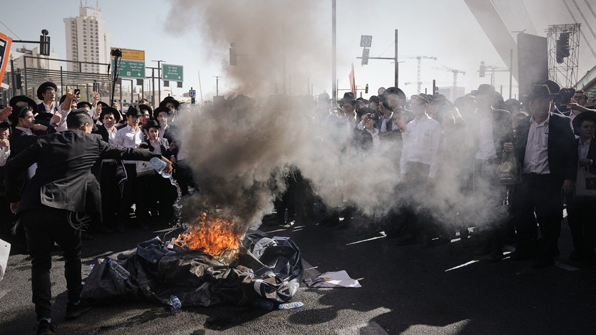 Protests in Jerusalem escalate into violence over military service for ultra-Orthodox individuals