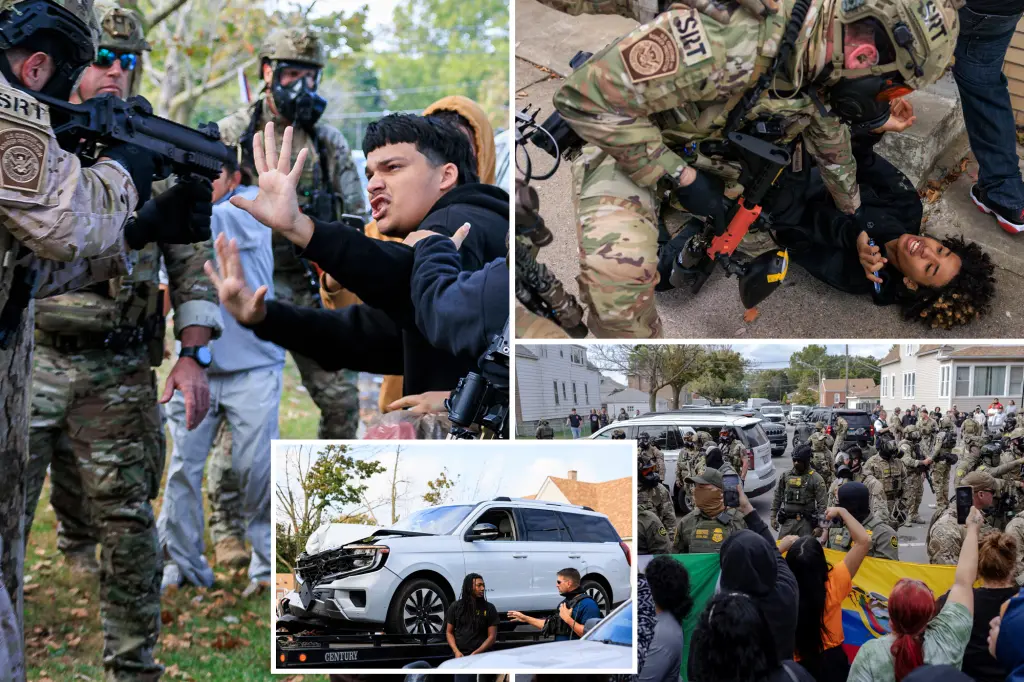 Pursuit with federal agents concludes in a crash, leading to a tense standoff with residents in Chicago.