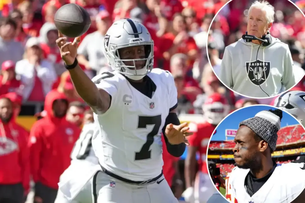 Raiders sit Geno Smith against Chiefs as season declines
