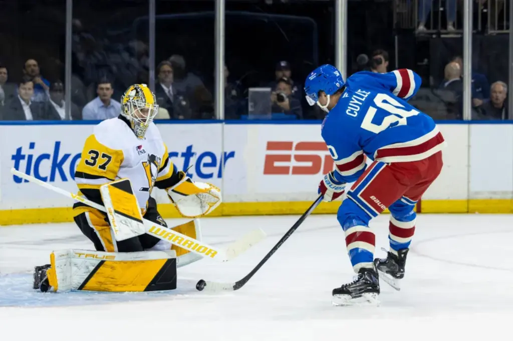 Rangers begin the season with a disappointing shutout defeat against the Penguins