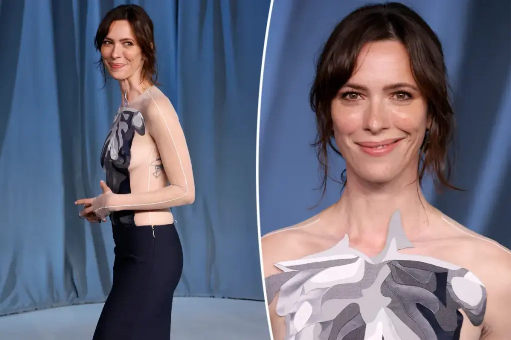 Rebecca Hall dons a sheer Thom Browne dress at the 2025 Academy Museum Gala