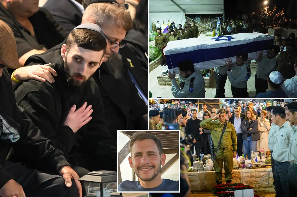 Recently freed hostage goes to the funeral of a fellow soldier, whose remains were among the few brought back from Gaza.