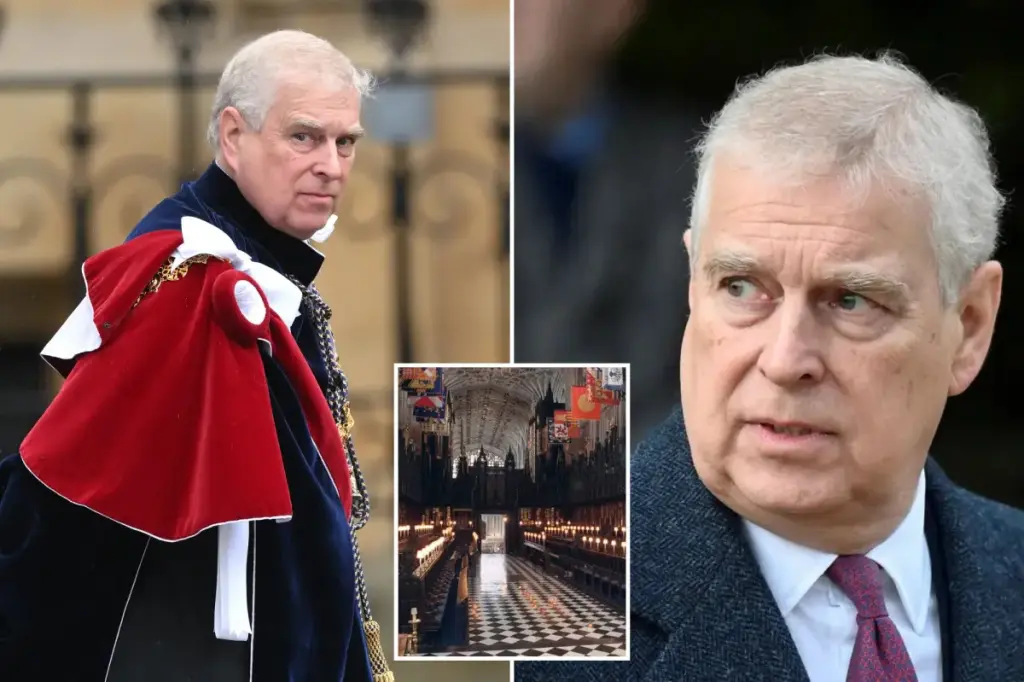 Removal of Prince Andrew's arms banner from Windsor Castle seen as another setback, says royal expert