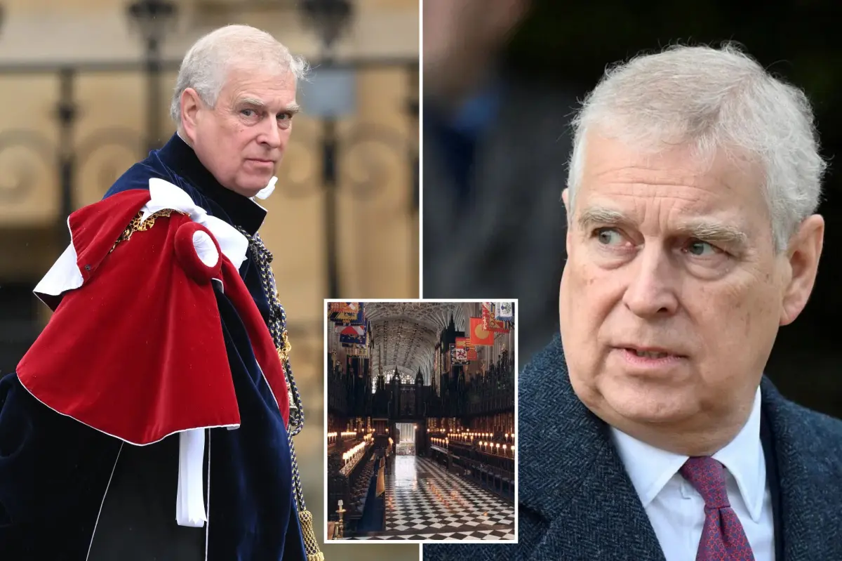 Removal of Prince Andrew's arms banner from Windsor Castle seen as another setback, says royal expert