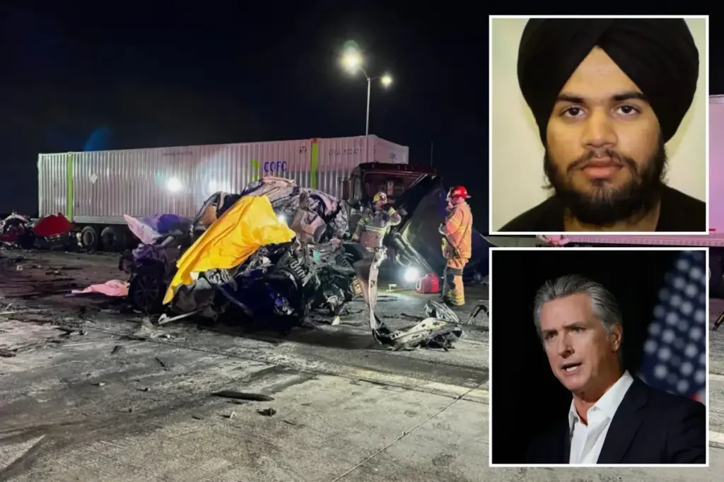 Report attributes deadly California crash involving illegal immigrant truck driver to Newsom.