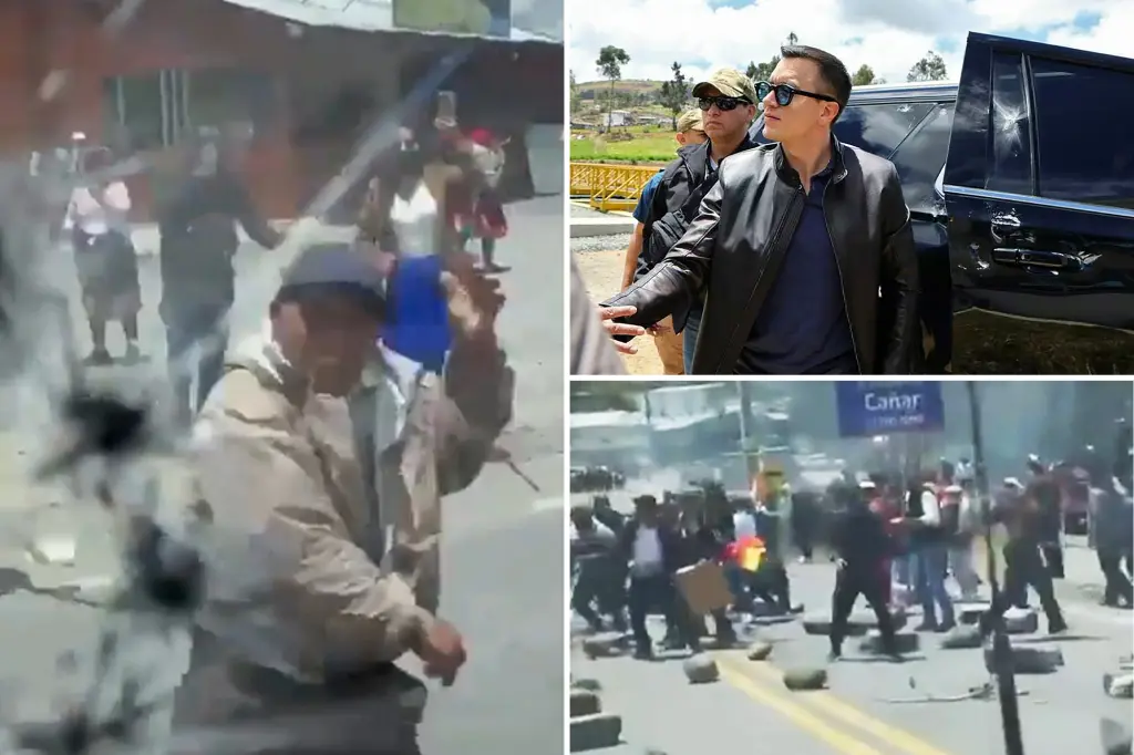 Rocks thrown at President Noboa's motorcade in suspected assassination attempt