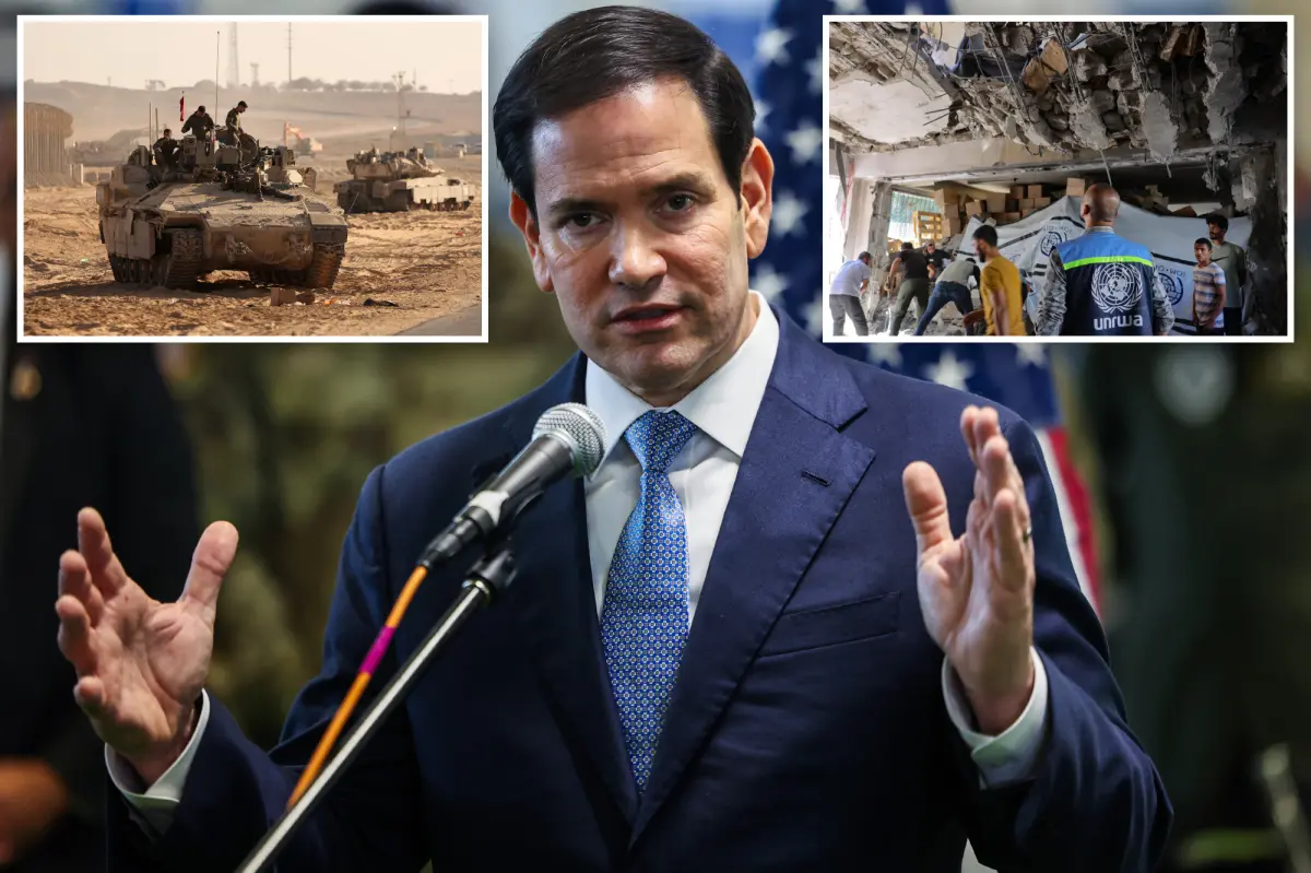 Rubio cautions that annexing the West Bank would jeopardize peace and promises the US will not collaborate with Hamas-related UNRWA in efforts to rebuild Gaza.
