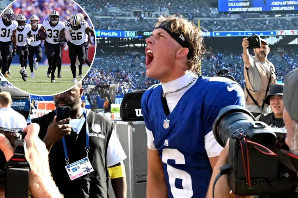 Saints offer a new challenge for the Giants in Jaxson Dart's second game as a starter