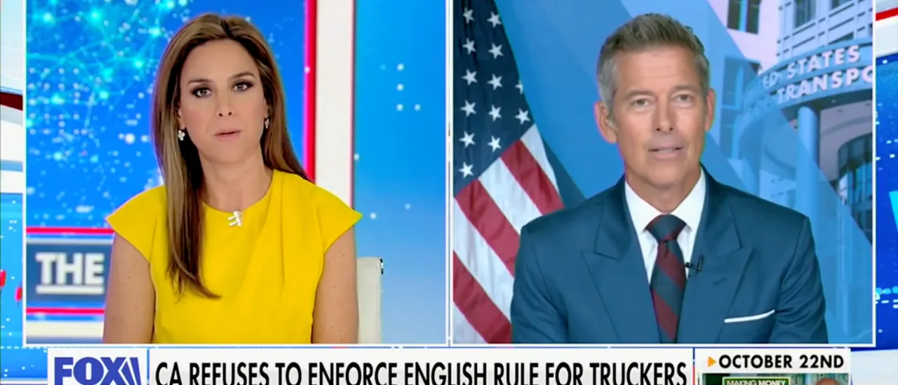 Sean Duffy Identifies the State Refusing to Follow Trucking Rules and the Millions in Government Funding They Will Forfeit