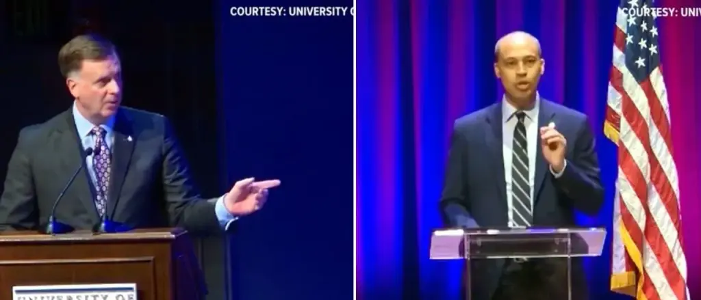 See Jay Jones attempt three times to clarify why people should have confidence in his decisions.