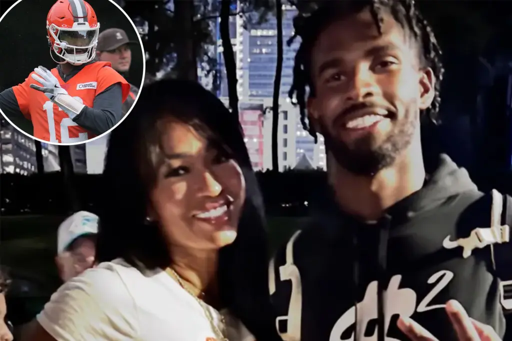 Shedeur Sanders' mother responds to her son's position as the Browns' backup quarterback.