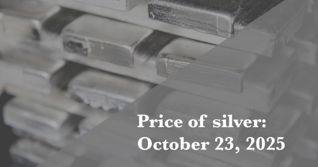 Silver's price update as of Thursday, October 23, 2025