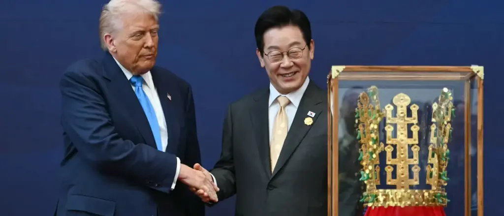 South Korea Presents Trump with an Actual Crown Shortly After 'No Kings' Protests