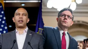 Speaker Johnson rejects Democrat's 'desperate' challenge on shutdown debate