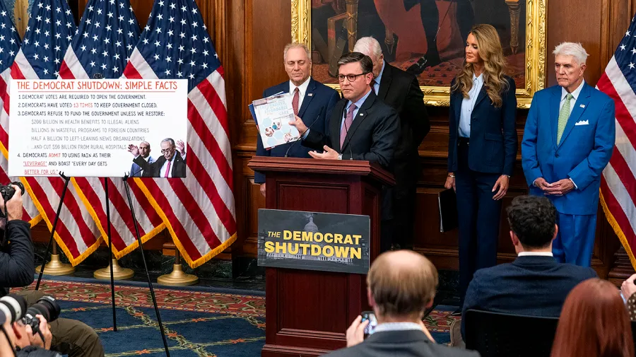 Speaker Johnson states that the GOP is developing a Republican health care plan during the shutdown.