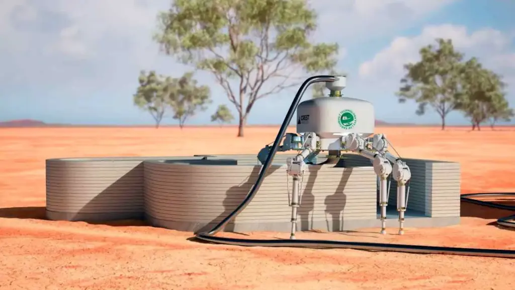 Spider robot Charlotte from Australia can 3D print a complete house in only one day.