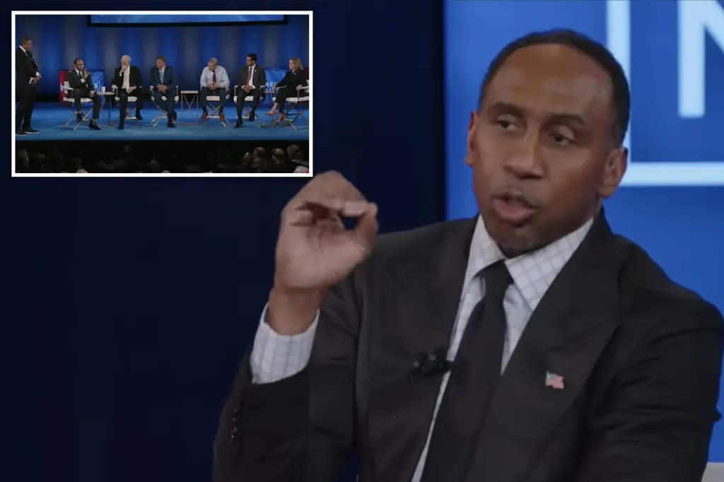 Stephen A. Smith abruptly leaves the stage during a town hall event.