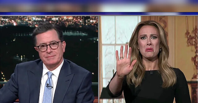 Stephen Colbert Tells Small Penis and Jeffrey Epstein Jokes with ‘First Lady Melania Trump’