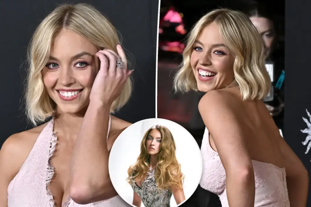 Sydney Sweeney reveals a surprising new haircut at the red carpet event.