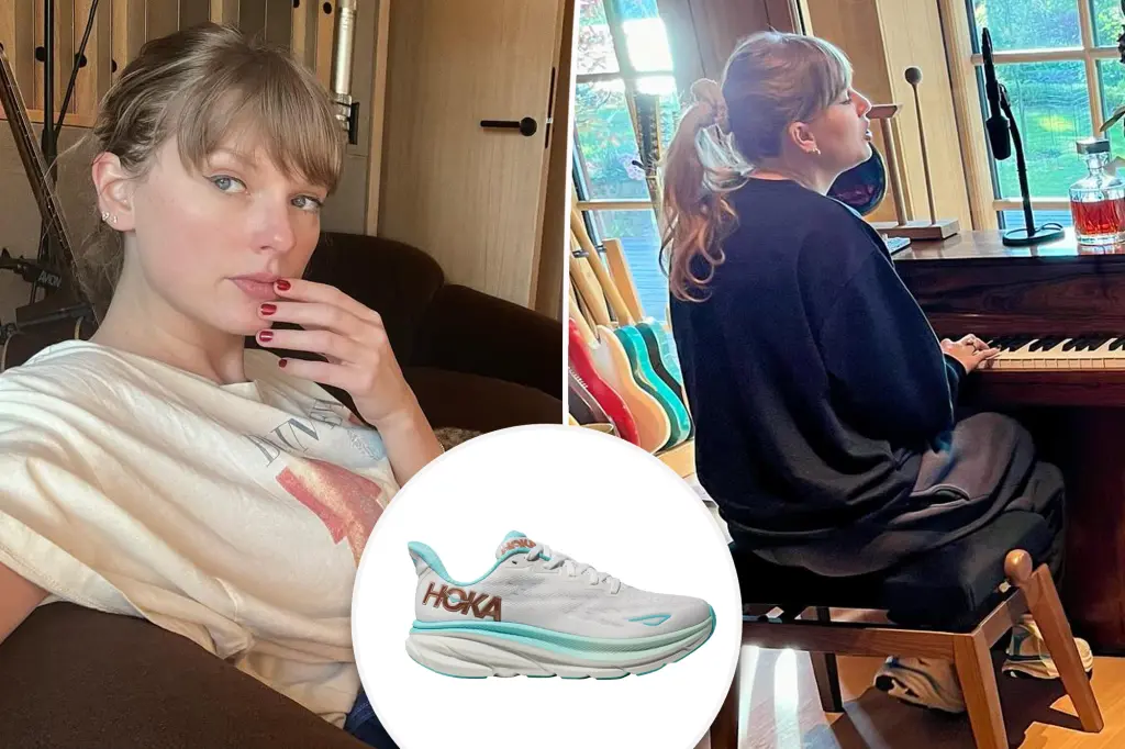 Taylor Swift's Hoka sneakers are being offered at a 20% discount.