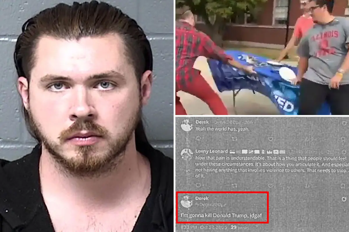 Teaching assistant dismissed for losing control at a Turning Point USA event arrested for reportedly threatening to kill Trump
