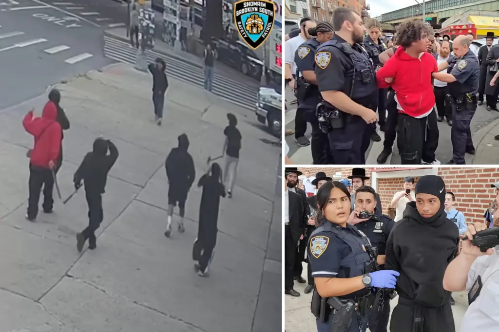 Teens in NYC filmed brandishing large machetes in the street following a stabbing incident, according to police.