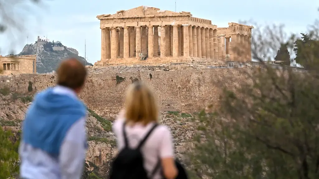 The Parthenon is without scaffolding for the first time in two centuries in Athens, Greece