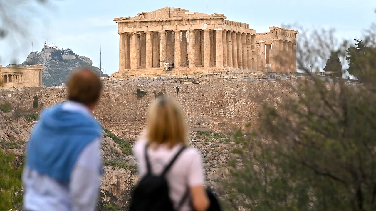 The Parthenon is without scaffolding for the first time in two centuries in Athens, Greece
