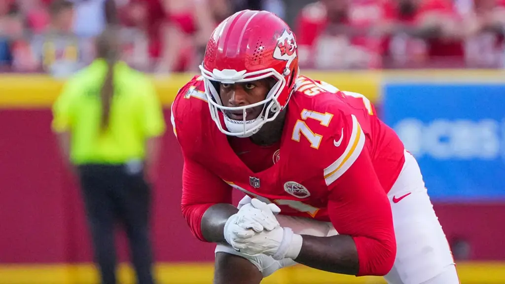 The reason for Chiefs rookie Josh Simmons' absence remains unclear.