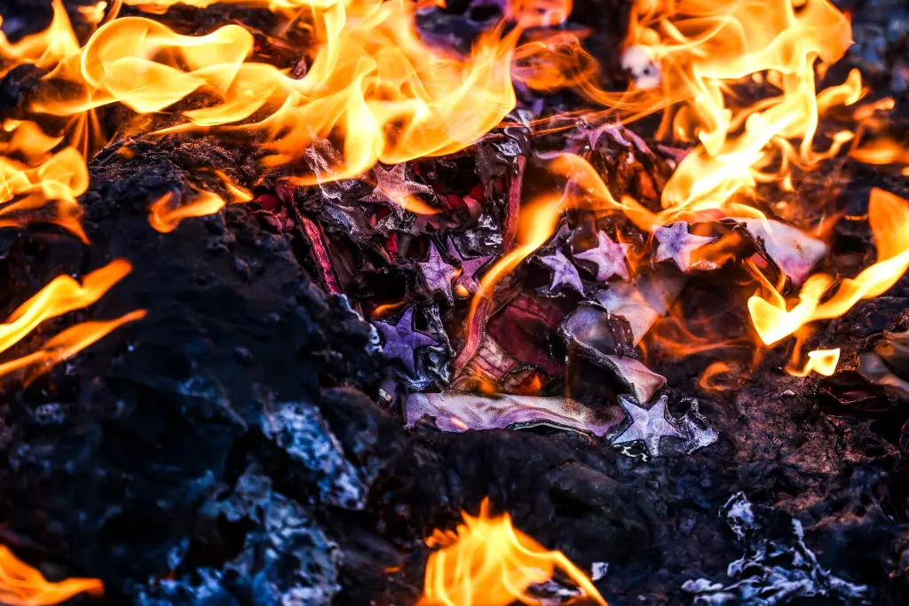 Those who set fire to the American flag will face immediate arrest.