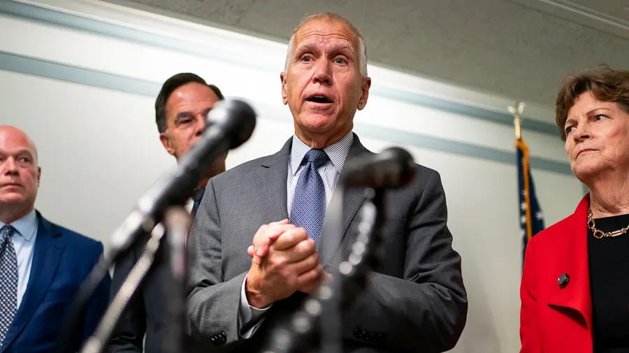 Tillis expresses worries about Trump’s unusual attempt to secure $230 million from the DOJ