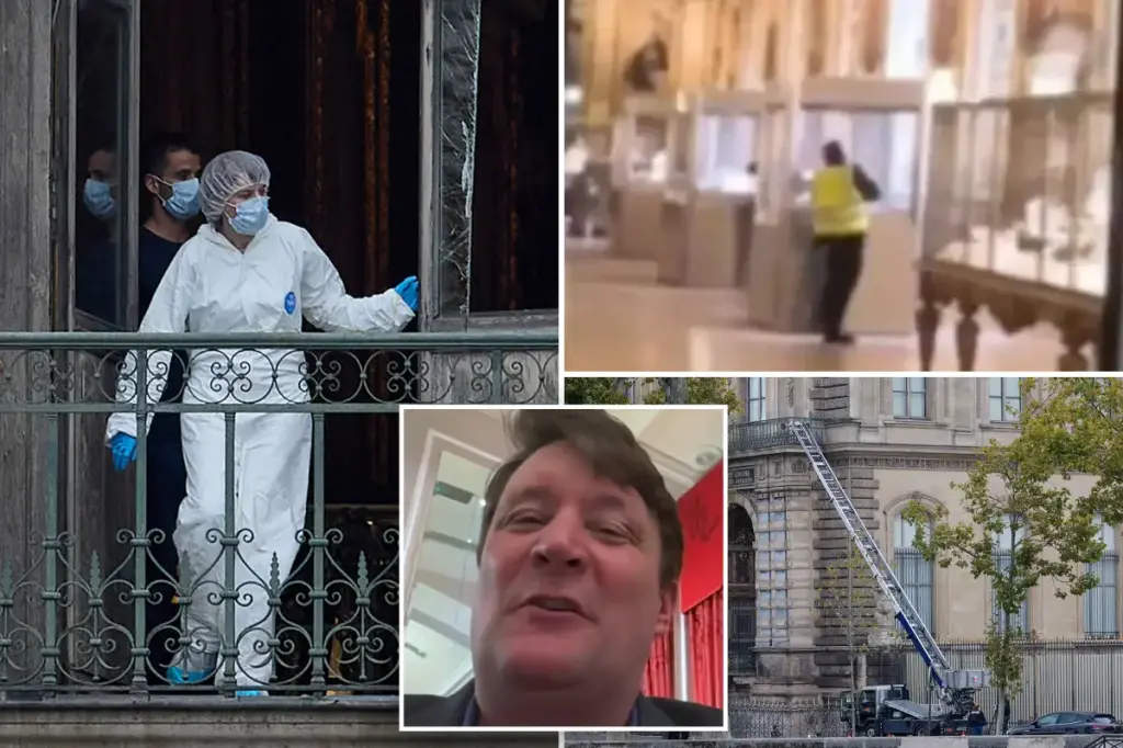 Tourists at the Louvre share details of the frightening experience during a daytime jewel robbery.